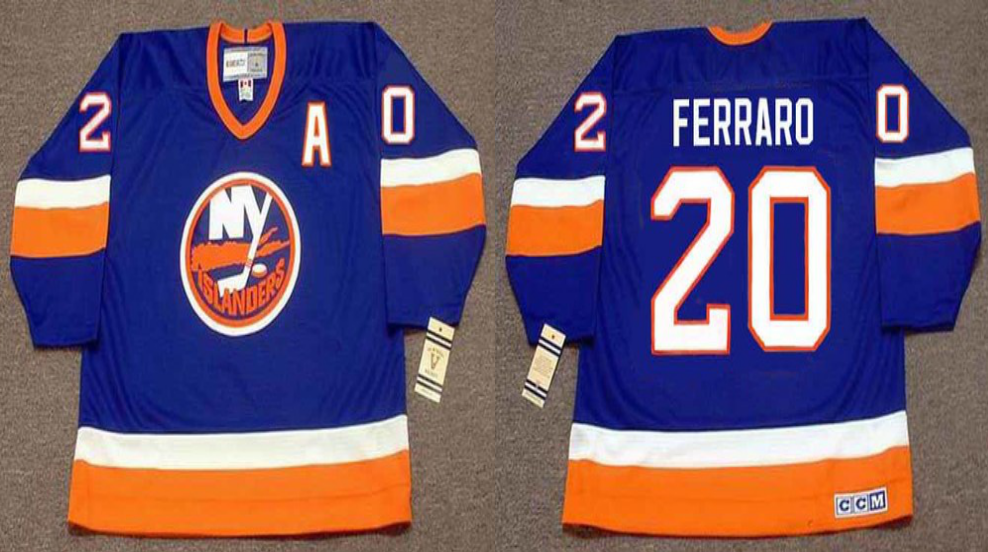 2019 Men New York Islanders #20 Ferraro blue CCM NHL jersey